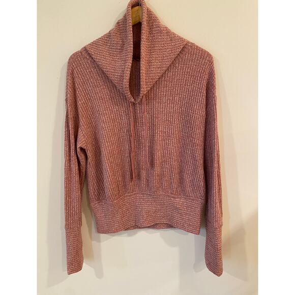 Saturday Sunday by Anthropologie Women’s S Ribbed Half-Zip Sweater Pink Knit - Picture 1 of 9